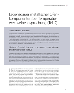 Lebensdauer metallischer Ofenkomponenten bei Temperaturwechselbeanspruchung (Teil 2)