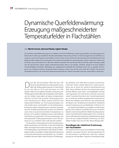 Dynamische Querfelderwärmung: Erzeugung maßgeschneiderter Temperaturfelder in Flachstählen