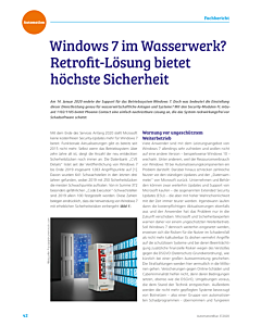 Windows 7 im Wasserwerk? Retrofit-Lösung bietet höchste Sicherheit