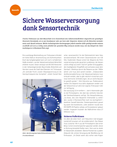 Sichere Wasserversorgung dank Sensortechnik