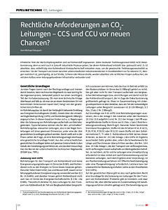 Rechtliche Anforderungen an CO2-Leitungen – CCS und CCU vor neuen Chancen?