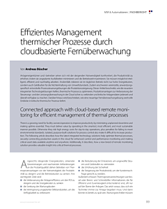 Effizientes Management thermischer Prozesse durch cloudbasierte Fernüberwachung