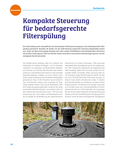 Kompakte Steuerung für bedarfsgerechte Filterspülung