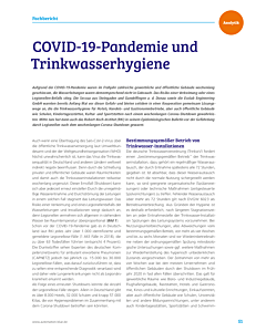COVID-19-Pandemie und Trinkwasserhygiene