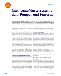 Intelligente Wassersysteme dank Pumpen und Sensoren