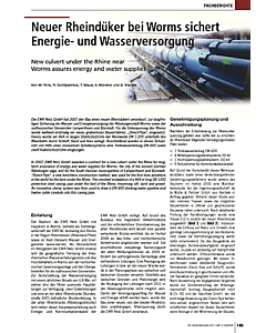 Neuer Rheindüker bei Worms sichert Energie- und Wasserversorgung