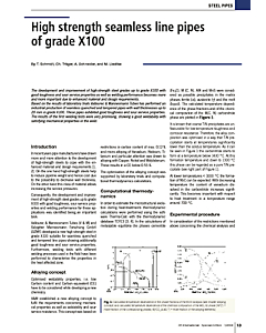 High strength seamless line pipe´s of grade X100