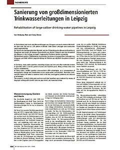 Sanierung von großdimensionierten Trinkwasserleitungen in Leipzig
