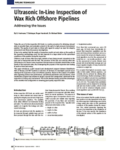 Ultrasonic In-Line Inspection of Wax Rich Offshore Pipelines