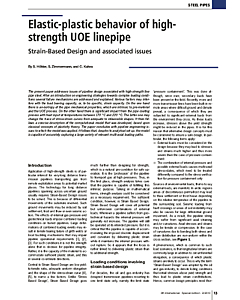 Elastic-plastic behavior of high-strength UOE linepipe. Strain-Based Design and associated issues