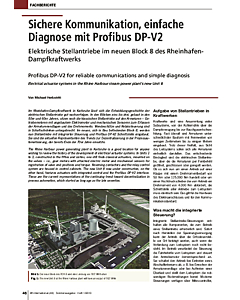 Sichere Kommunikation, einfache Diagnose mit Profibus DP-V2
