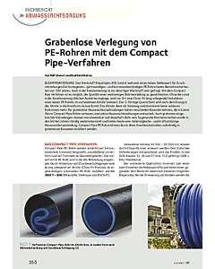 Grabenlose Verlegung von PE-Rohren mit dem Compact Pipe-Verfahren