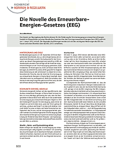 Die Novelle des Erneuerbare-Energien-Gesetzes (EEG)