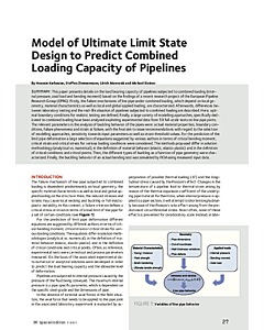 Model of Ultimate Limit State Design to Predict Combined Loading Capacity of Pipelines
