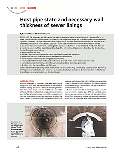 Host pipe state and necessary wall thickness of sewer linings