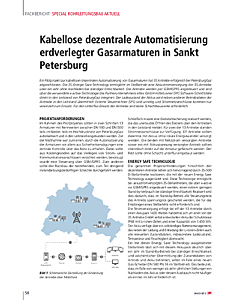 Kabellose dezentrale Automatisierung erdverlegter Gasarmaturen in Sankt Petersburg