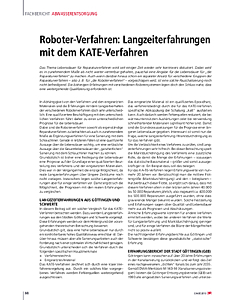 Roboter-Verfahren: Langzeiterfahrungen mit dem KATE-Verfahren