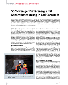 50 % weniger Primärenergie mit Kanalwärmenutzung in Bad Cannstadt