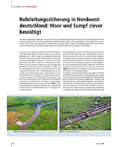 Rohrleitungssicherung in Nordwestdeutschland: Moor und Sumpf clever bewältigt