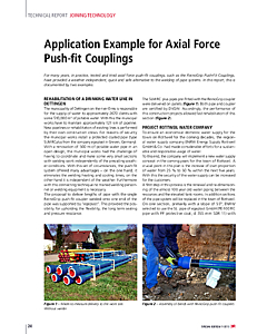 Application Example for Axial Force Push-fit Couplings