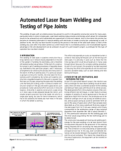 Automated Laser Beam Welding and Testing of Pipe Joints