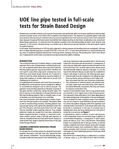 UOE line pipe tested in full-scale tests for Strain Based Design