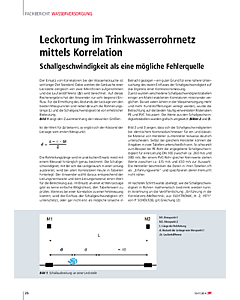 Leckortung im Trinkwasserrohrnetz mittels Korrelation