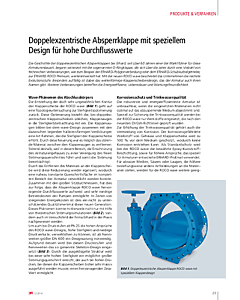 Doppelexzentrische Absperrklappe mit speziellem Design für hohe Durchflusswerte