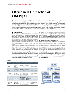 Ultrasonic ILI Inspection of CRA Pipes