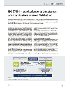ISO 27001 − praxisorientierte Umsetzungsschritte für einen sicheren Netzbetrieb