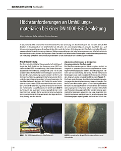 Höchstanforderungen an Umhüllungsmaterialien bei einer DN 1000-Brückenleitung