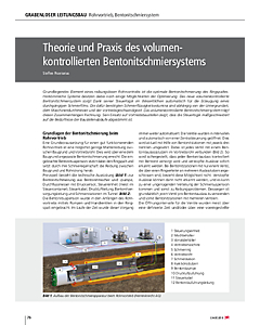 Theorie und Praxis des volumenkontrollierten Bentonitschmiersystems