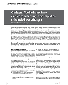 Challeging Pipeline Inspection – eine kleine Einführung in die Inspektion nicht-molchbarer Leitungen