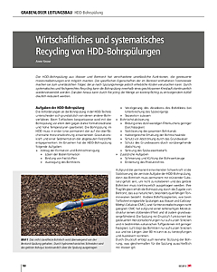 Wirtschaftliches und systematisches Recycling von HDD-Bohrspülungen