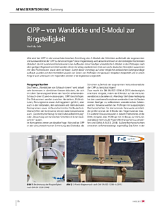 CIPP – von Wanddicke und E-Modul zur Ringsteifigkeit