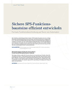 Sichere SPS-Funktions­bausteine effizient entwickeln