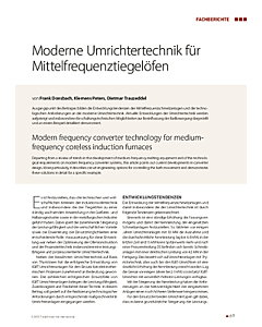 Moderne Umrichtertechnik für Mittelfrequenztiegelöfen