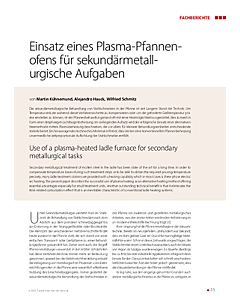 Einsatz eines Plasma-Pfannenofens für sekundärmetallurgische Aufgaben