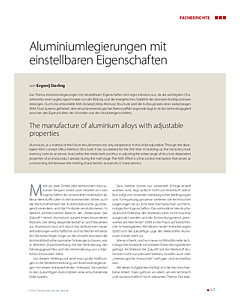 Aluminiumlegierungen mit einstellbaren Eigenschaften