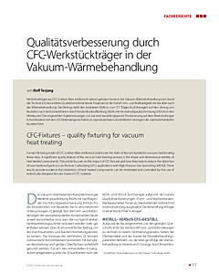 Qualitätsverbesserung durch CFC-Werkstückträger in der Vakuum-Wärmebehandlung