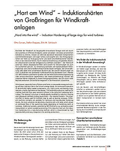"Hart am Wind" - Induktionshärten von Großringen für Windkraftanlagen