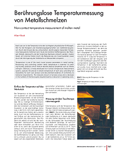 Berührungslose Temperaturmessung von Metallschmelzen