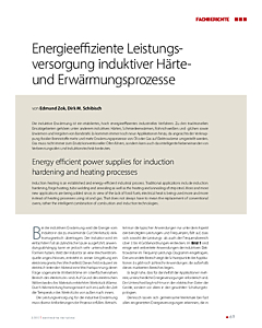 Energieeffiziente Leistungsversorgung induktiver Härte- und Erwärmungsprozesse