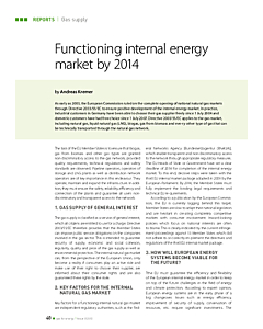 Functioning internal energy market by 2014