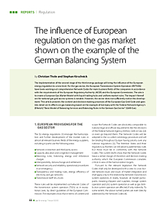 The influence of European regulation on the gas market shown on the example of the German Balancing System