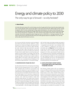 Energy and climate policy to 2030