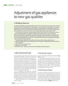Adjustment of gas appliances to new gas qualities