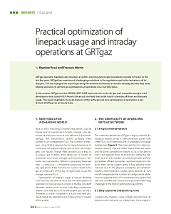 Practical optimization of linepack usage and intraday operations at GRTgaz