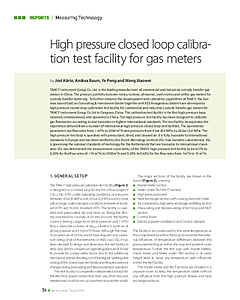 High pressure closed loop calibration test facility for gas meters