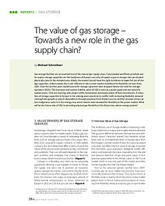 The value of gas storage – Towards a new role in the gas supply chain?
